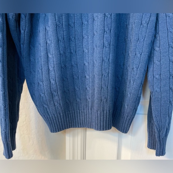 Men’s Izod Cable Knit L/S Crewneck Pullover 100% Cotton Sweater/Sz L-NWT-Quick - Picture 5 of 14